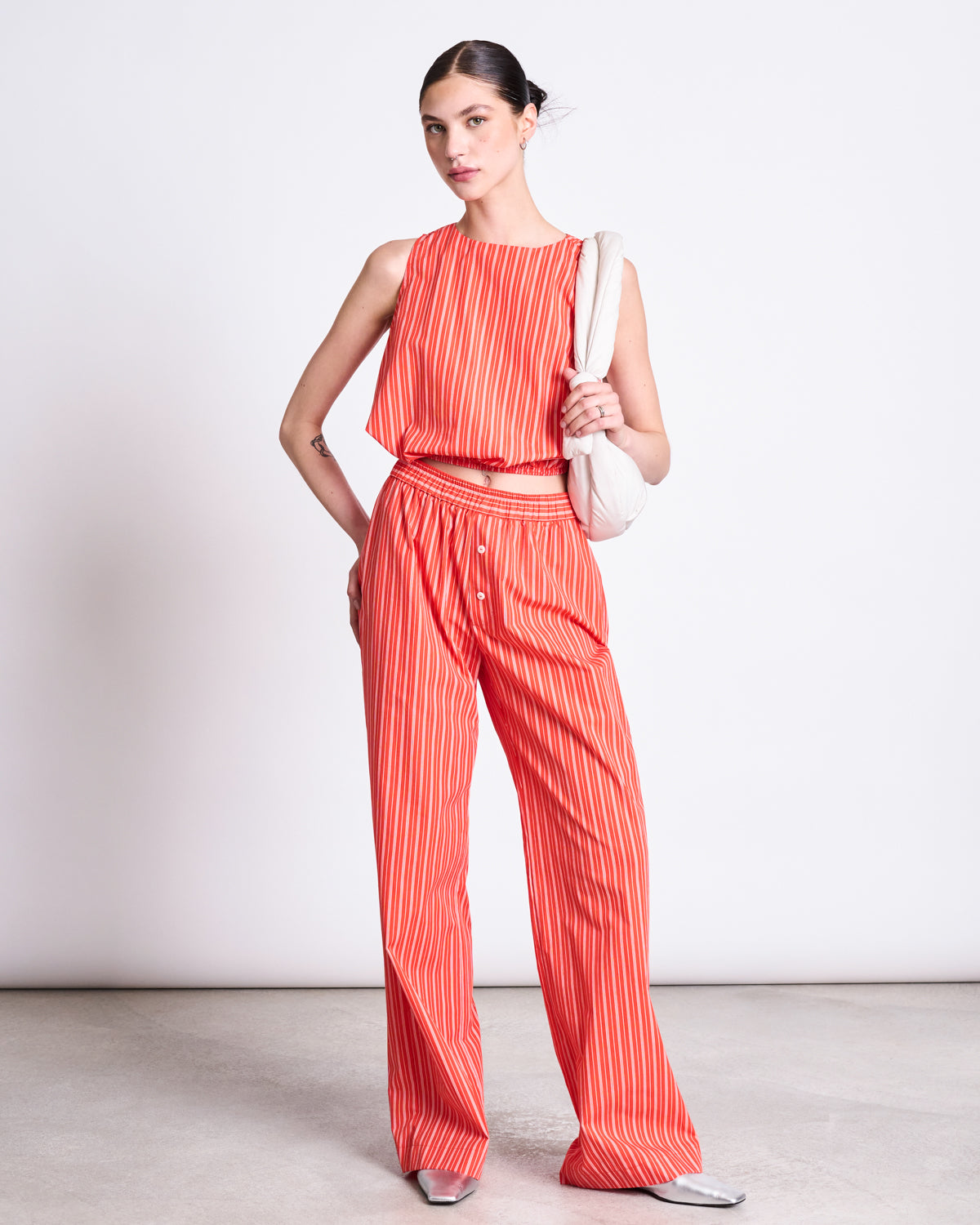 JAN|N JUNE AMALIEN Top, weiß/rot