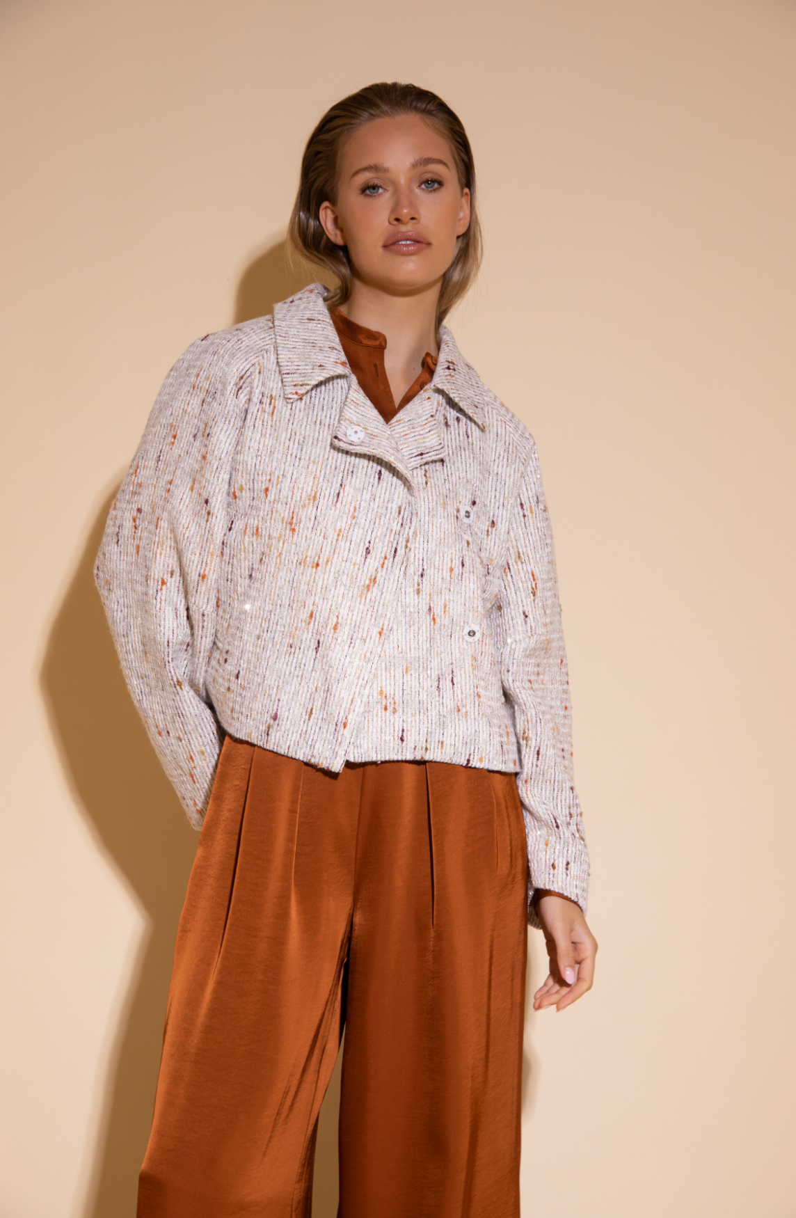 AMAYA AMSTERDAM TATUM Jacke, beige/glitter