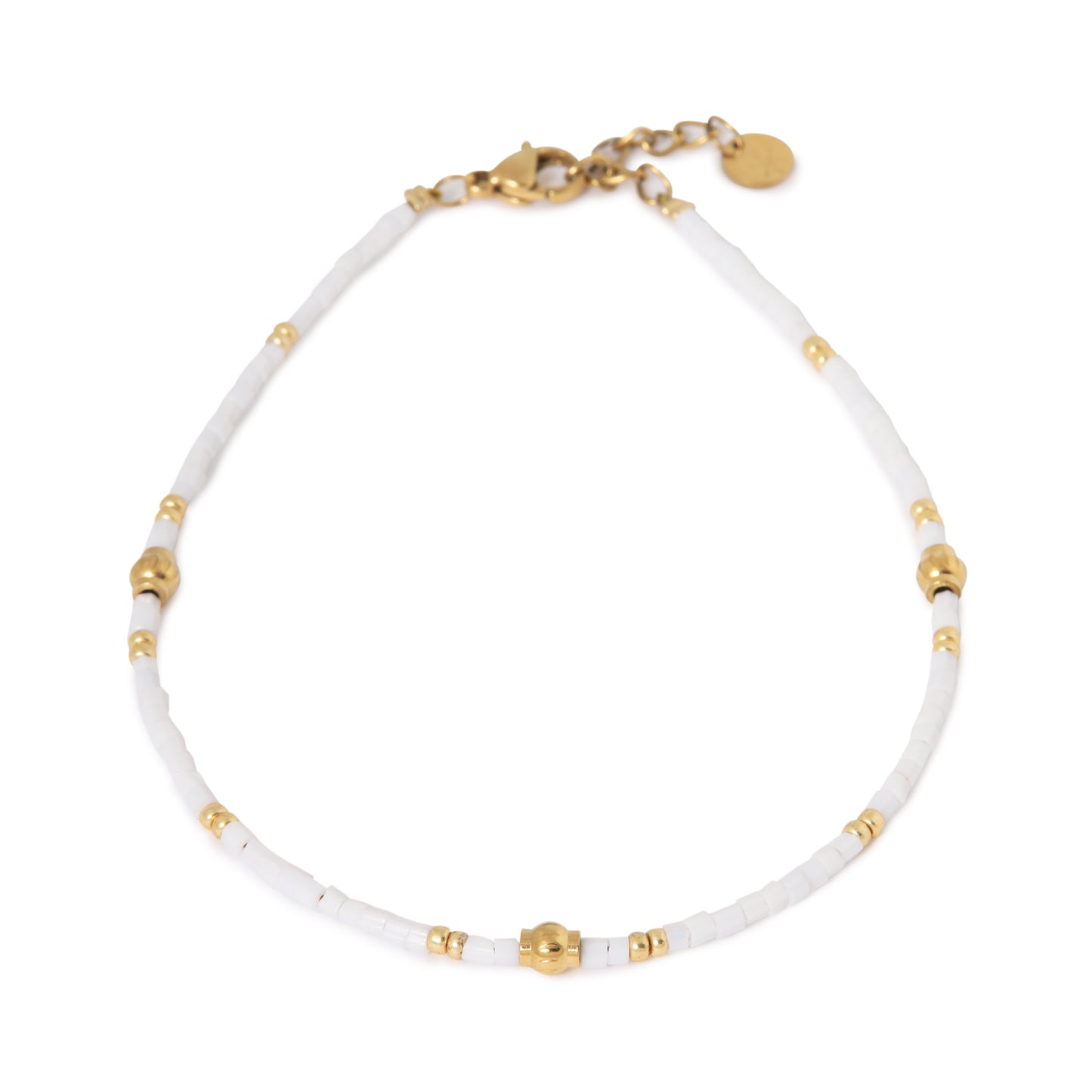 LABEL KIKI SUGAR WHITE Fußkettchen, gold