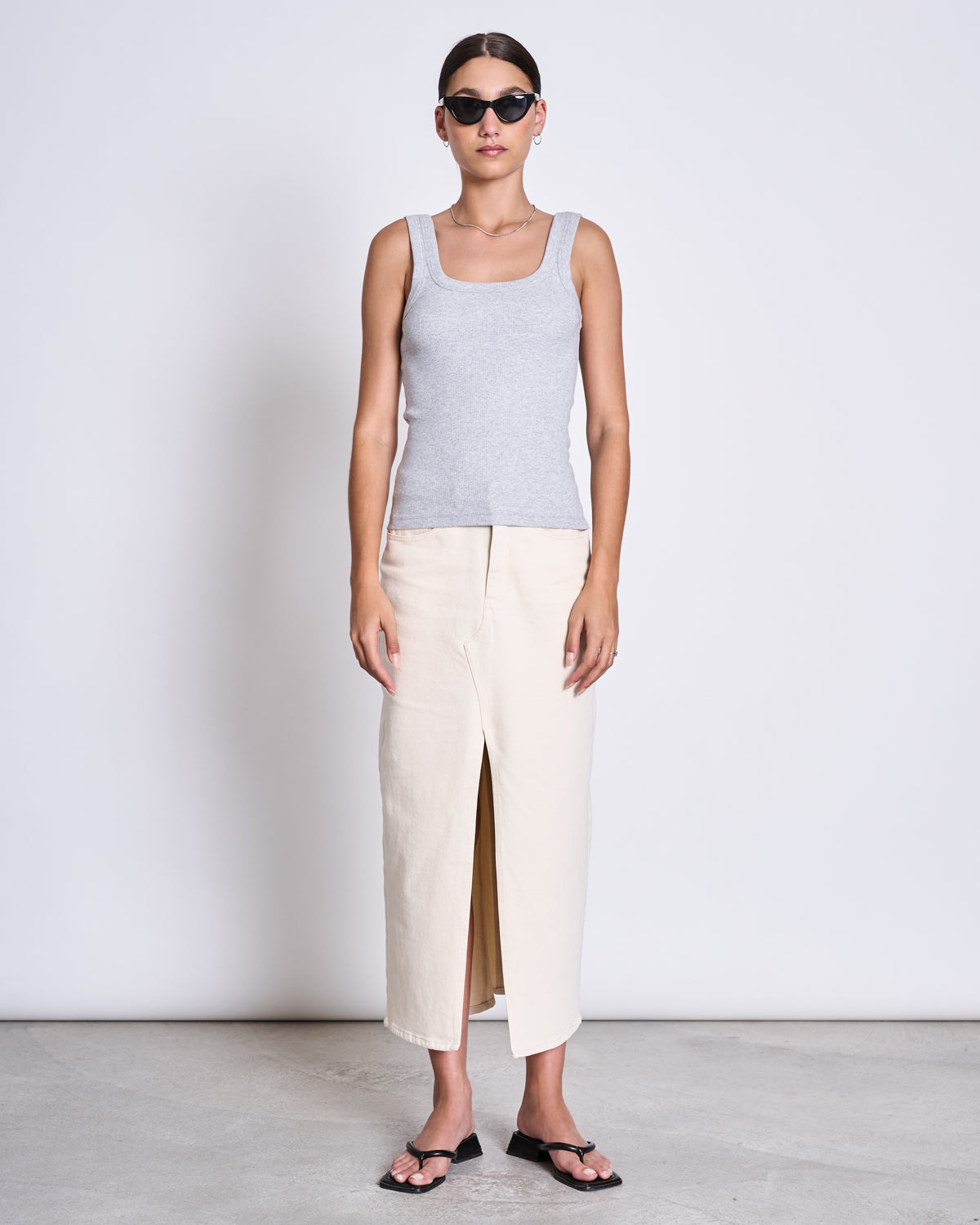 JAN|N JUNE LUCE Jeansrock, offwhite