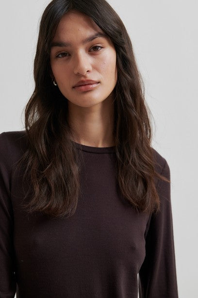 SECOND FEMALE MATIMA Longsleeve, chocolate plum