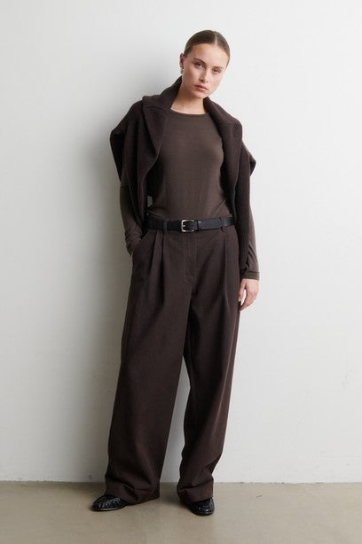 SECOND FEMALE MATIMA Longsleeve, dark brown