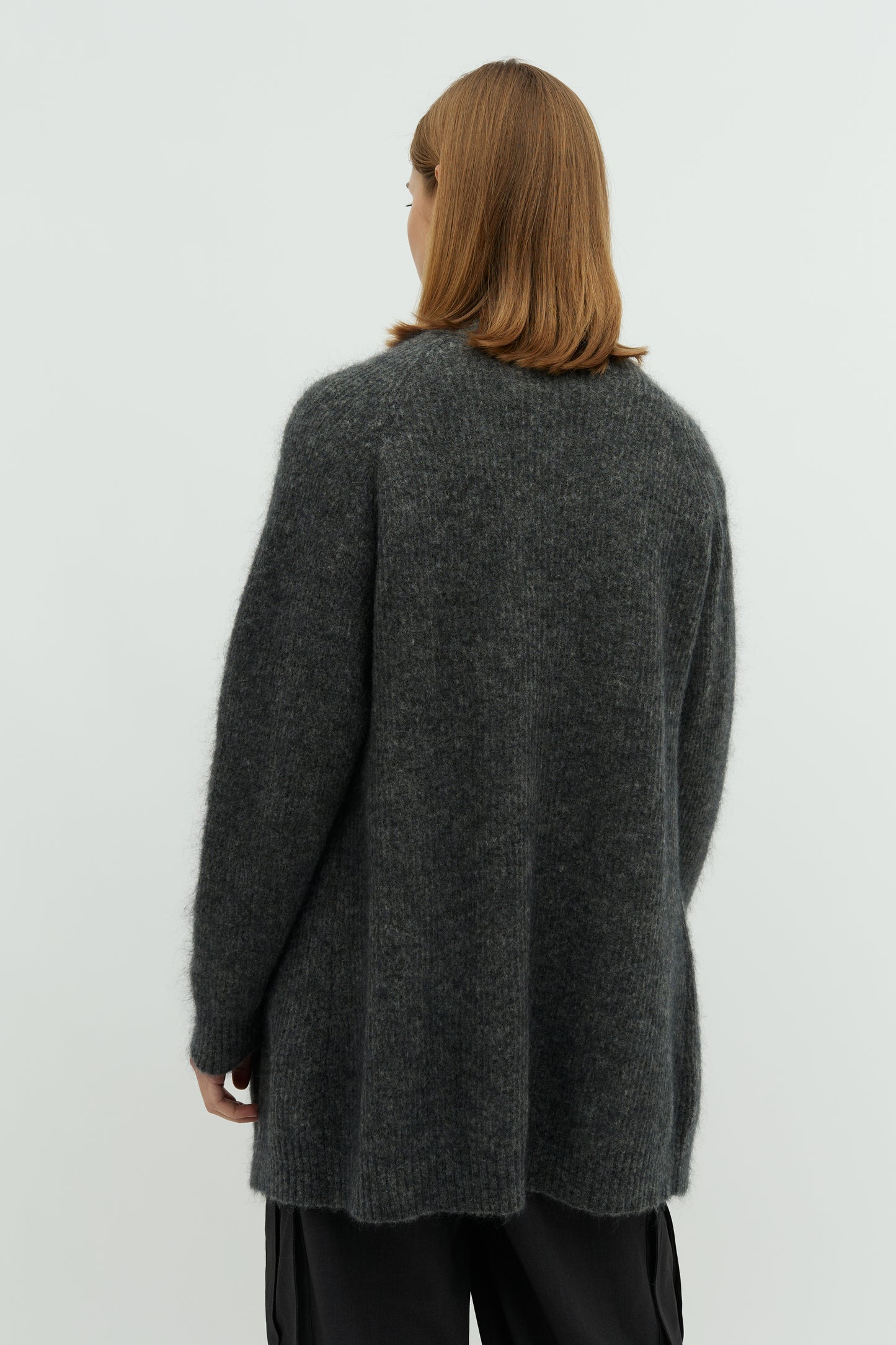 MBYM KESSIE Cardigan, dunkelgrau