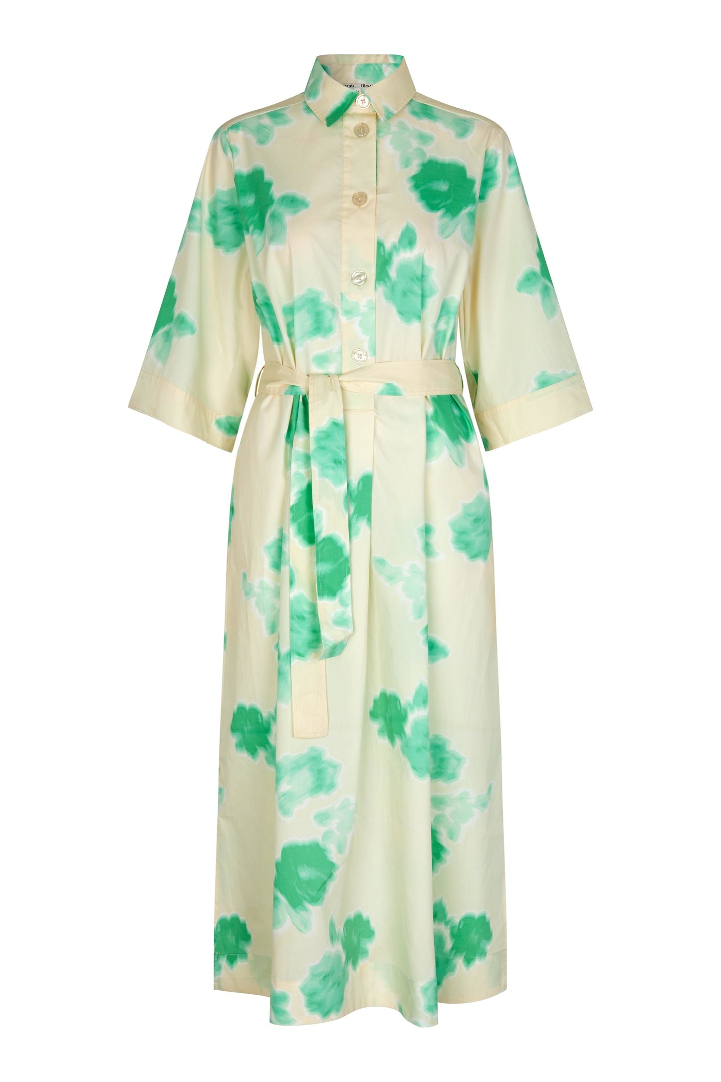 SECOND FEMALE KAMNA Kleid, beige grün