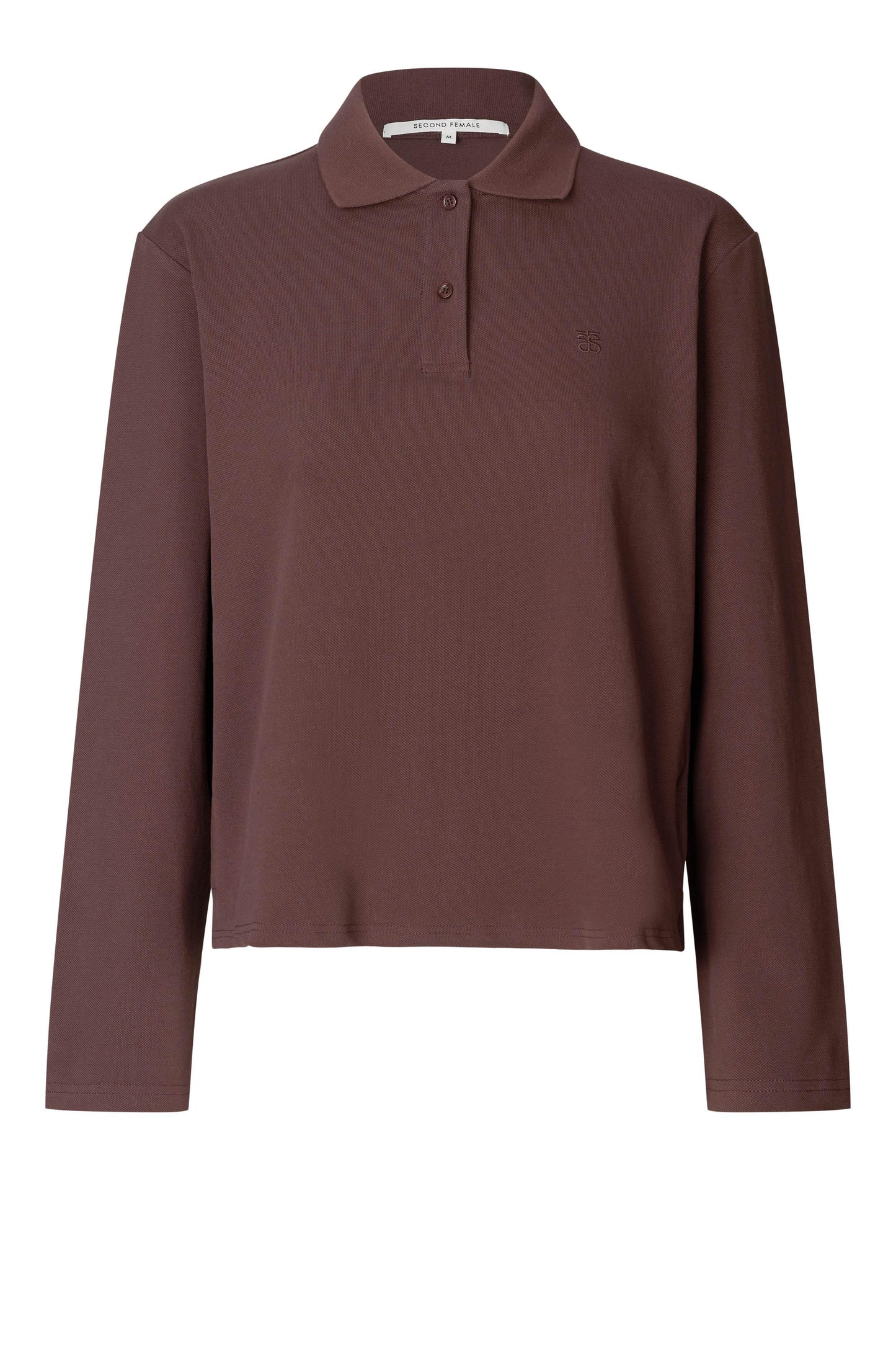 SECOND FEMALE CARLIEN POLO Longsleeve, braun
