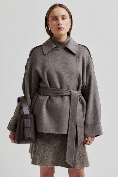SECOND FEMALE WALANCE Jacke, braun melange