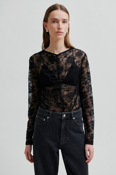 SECOND FEMALE SOCIAL Longsleeve, schwarz