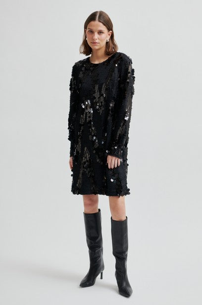 SECOND FEMALE GLIMMER Kleid, schwarz