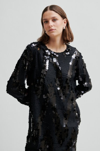 SECOND FEMALE GLIMMER Kleid, schwarz