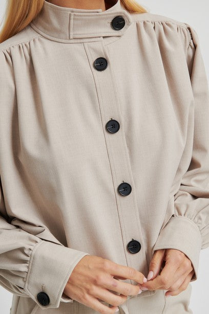 SECOND FEMALE ZOIE Jacke, light beige melange