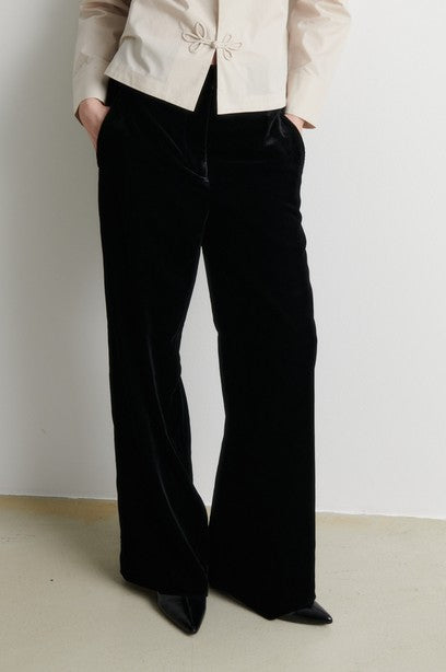 SECOND FEMALE VELVETTA Hose, schwarz