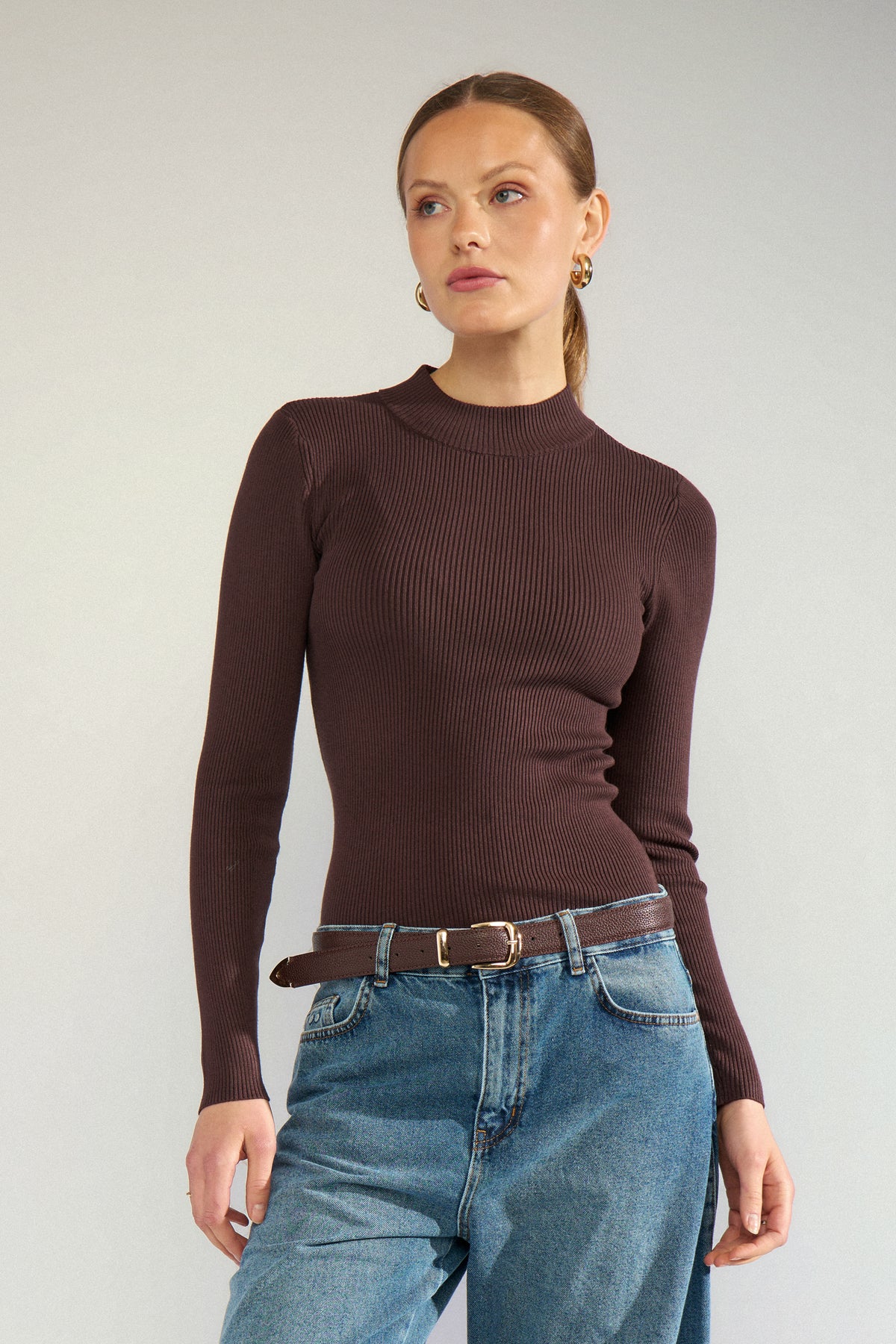 NÜMPH NUBIA Pullover, black coffee