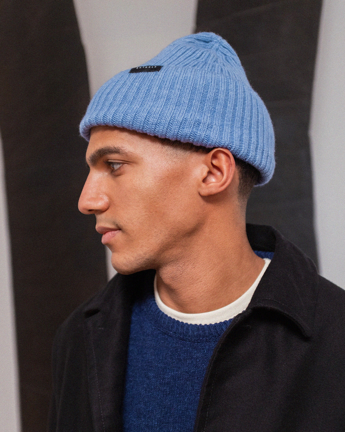 ROTHOLZ CLASSIC RIBBED Mütze, washed blue