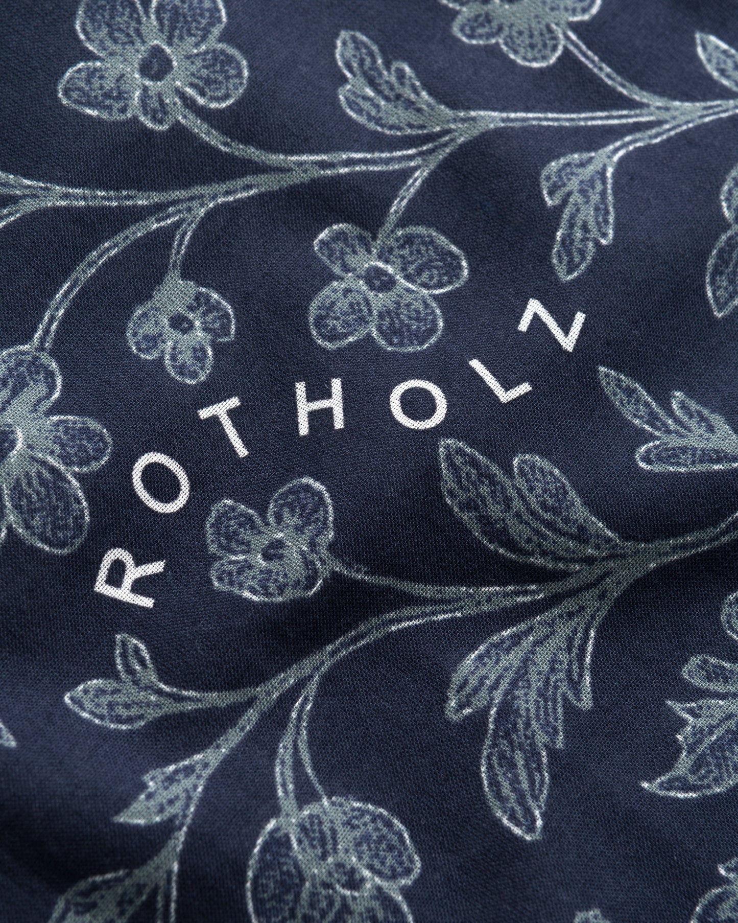 ROTHOLZ FLOWERY Bandana, floral blue