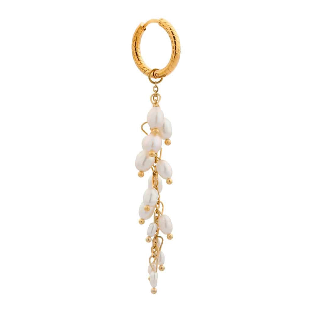 LABEL KIKI DANCING PEARLS Hoop, gold