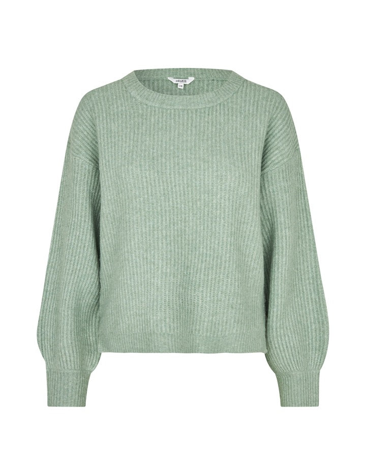 MBYM SERVIN Pullover, iceberg green melange