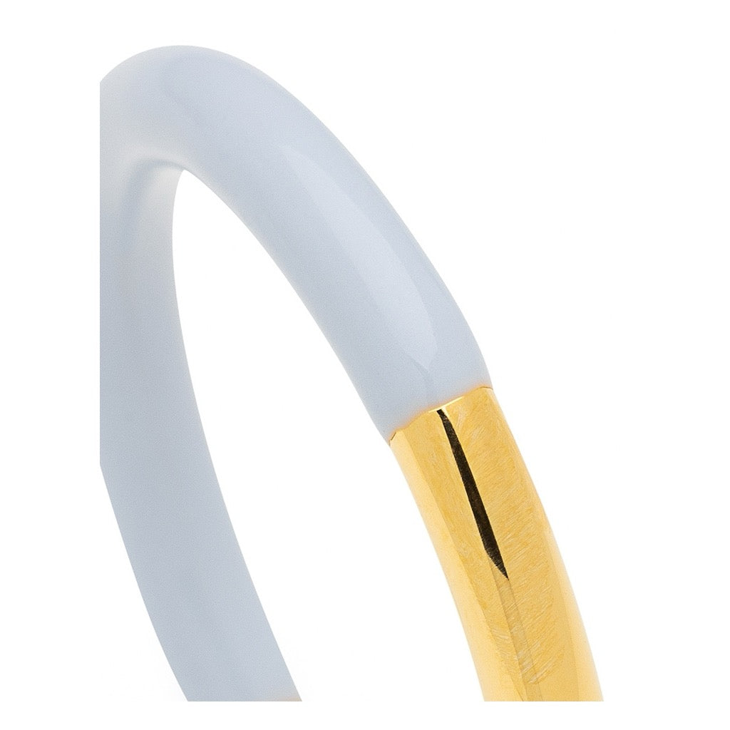 LULU COPENHAGEN DOUBLE COLOR Ring, gold/ skyride blue