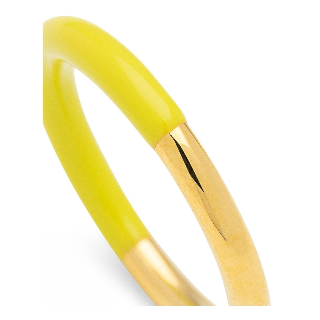 LULU COPENHAGEN DOUBLE COLOR Ring, gold/ wild lime