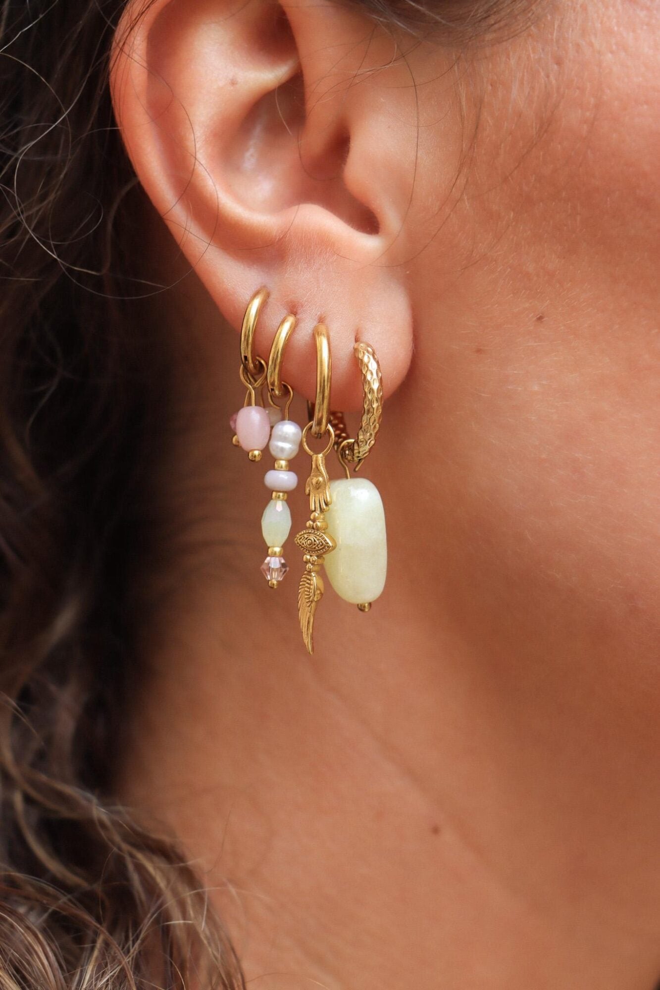 LABEL KIKI ISLAND DREAMS Hoop, gold