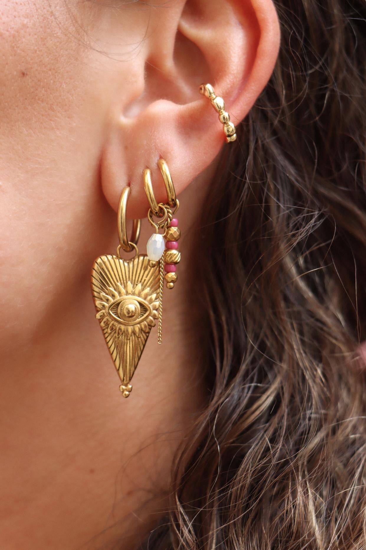 LABEL KIKI ROUNDS Ear Cuff, gold