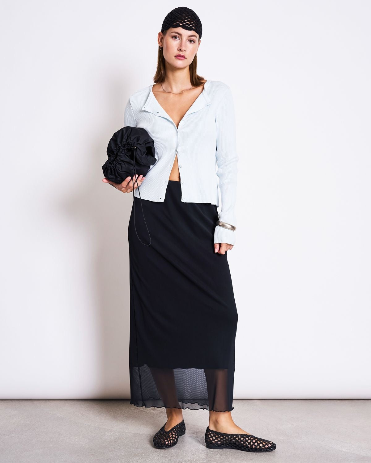 JAN|N JUNE GLIMT Cardigan, ice blue