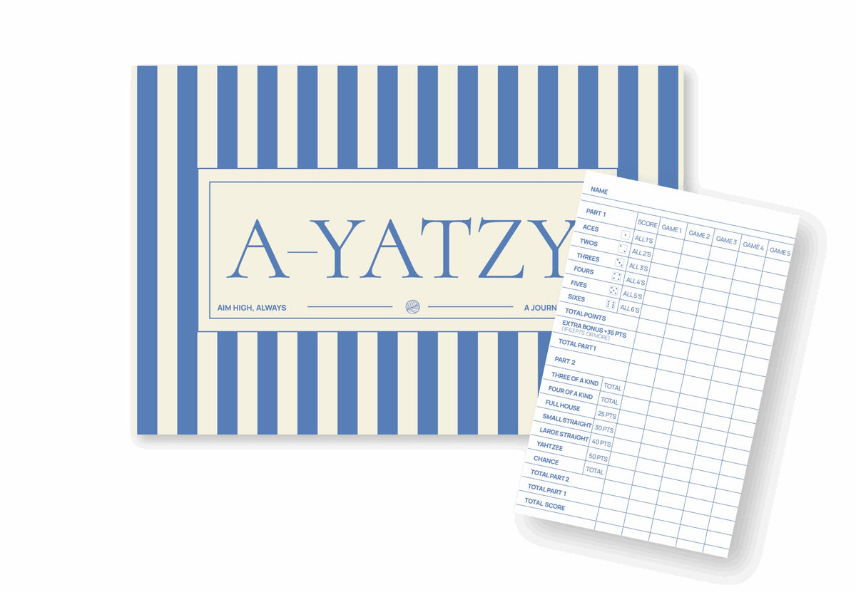 A-JOURNAL YATZY Spiel, blau