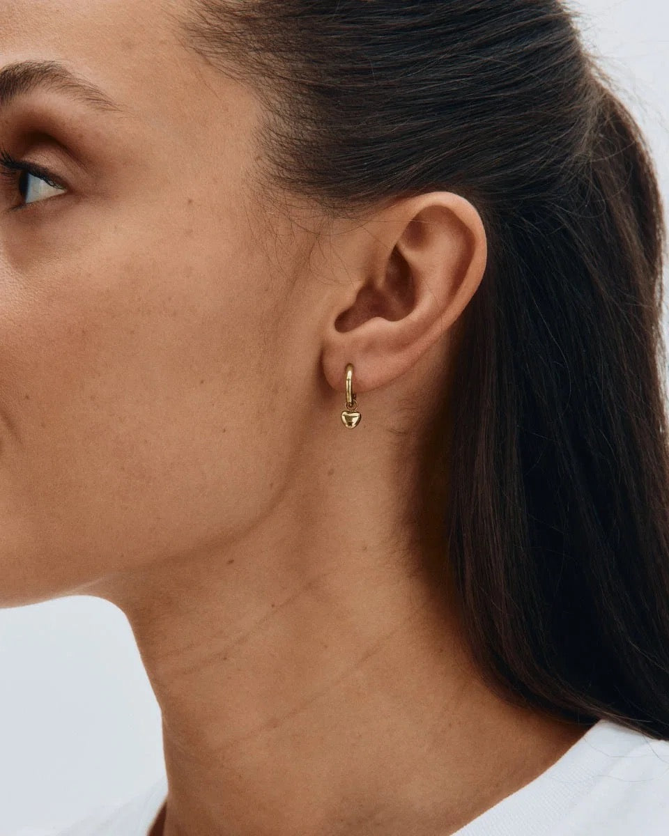 EDBLAD PEAK HOOPS ONE HEART Ohrringe, gold