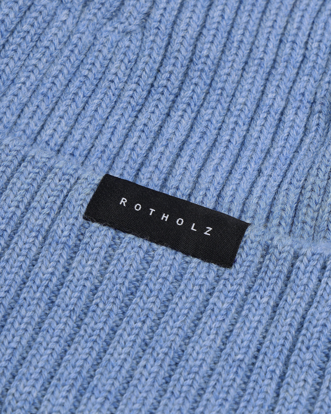 ROTHOLZ CLASSIC RIBBED Mütze, washed blue