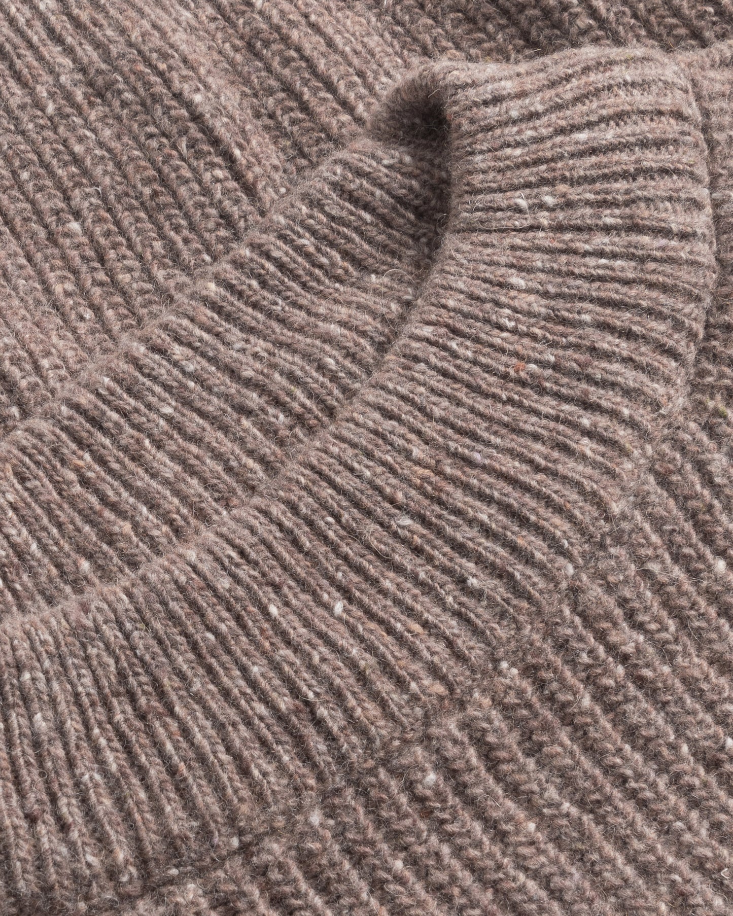 ROTHOLZ CROPPED KNIT Pullover, speckled brown