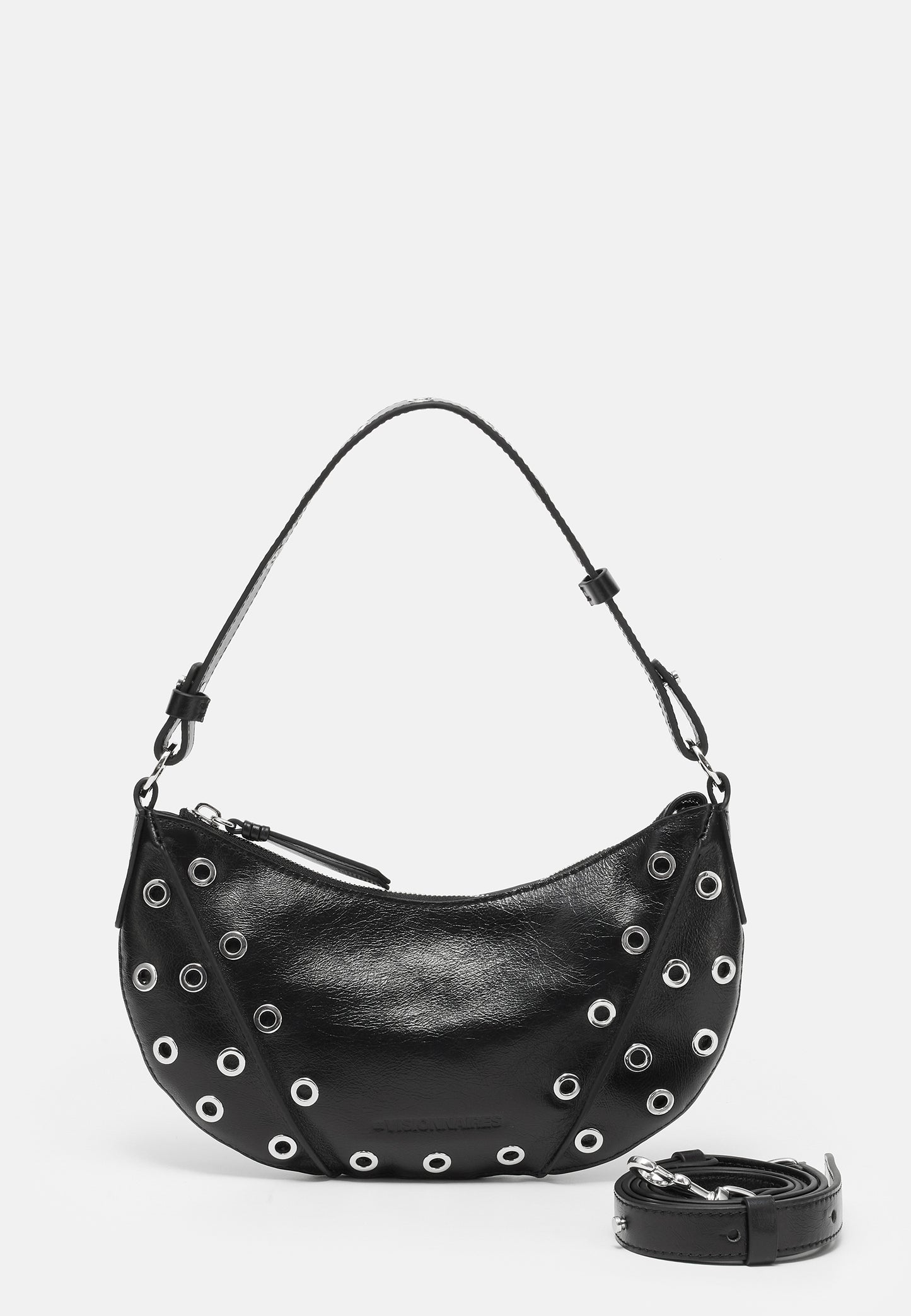 LES VISIONNAIRES ENYA MINI RIVET GLOSSY Handtasche, schwarz