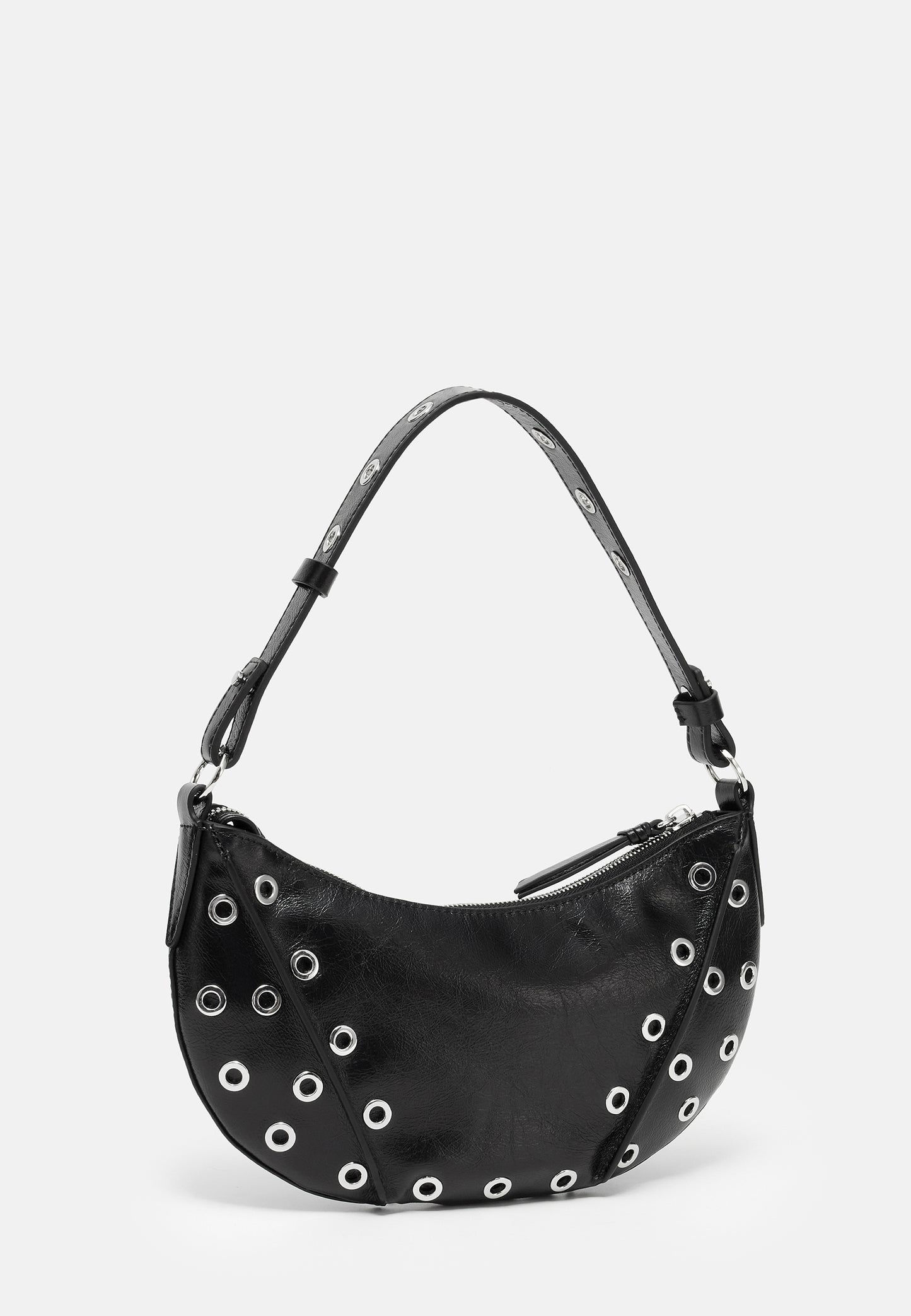 LES VISIONNAIRES ENYA MINI RIVET GLOSSY Handtasche, schwarz
