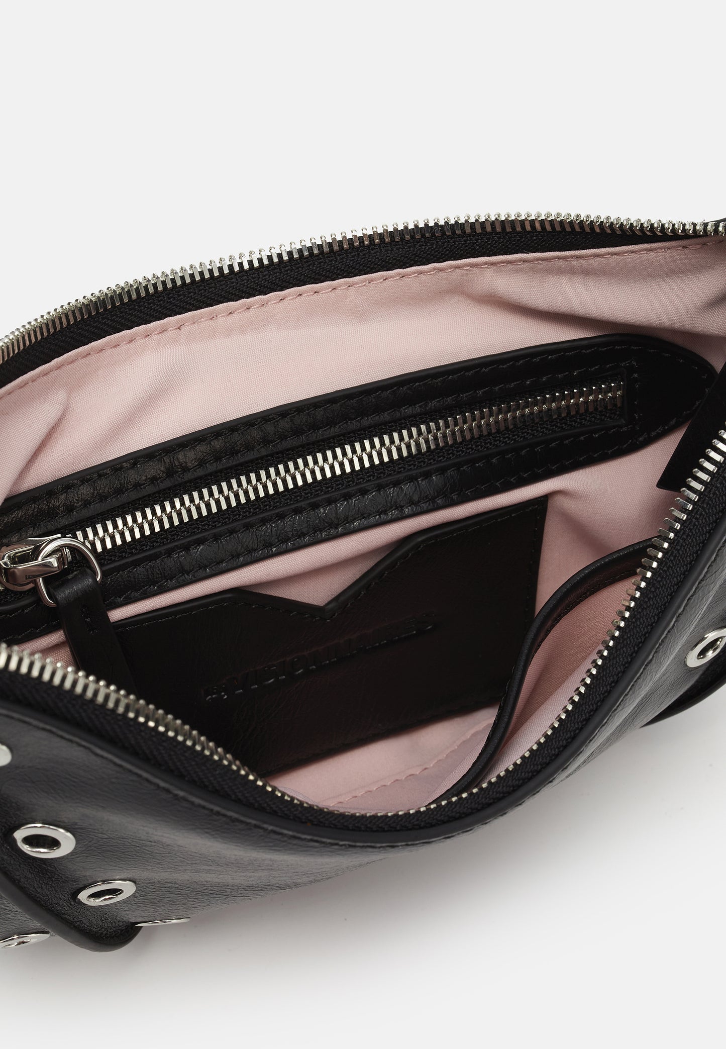 LES VISIONNAIRES ENYA MINI RIVET GLOSSY Handtasche, schwarz
