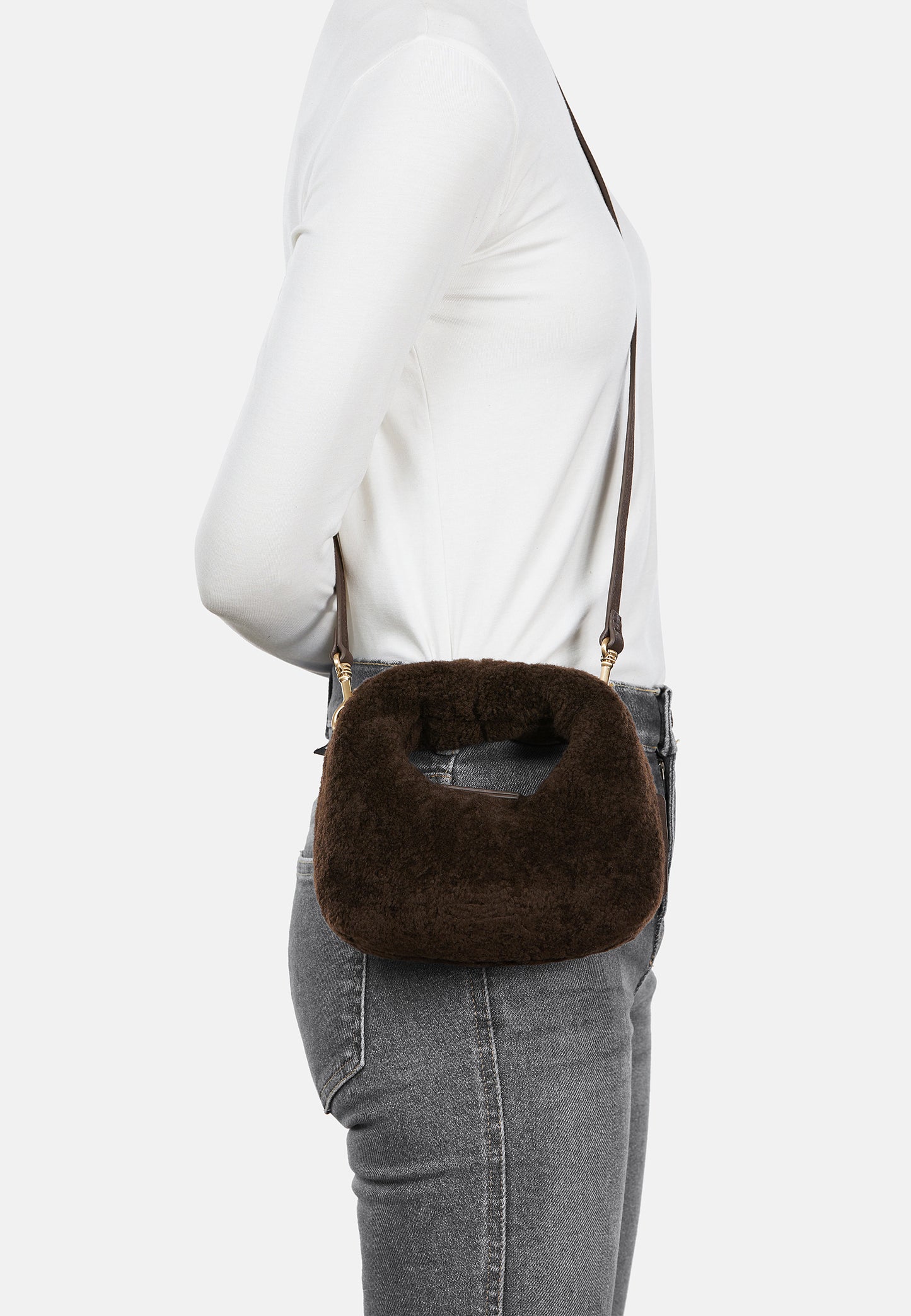 LES VISIONNAIRES GRETA MICRO TEDDY Handtasche, pecan
