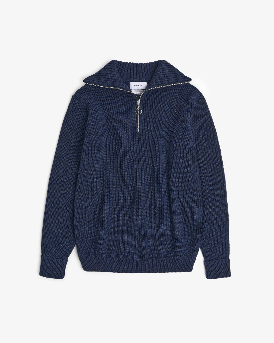 ROTHOLZ HEAVY KNIT Troyer, blue melange