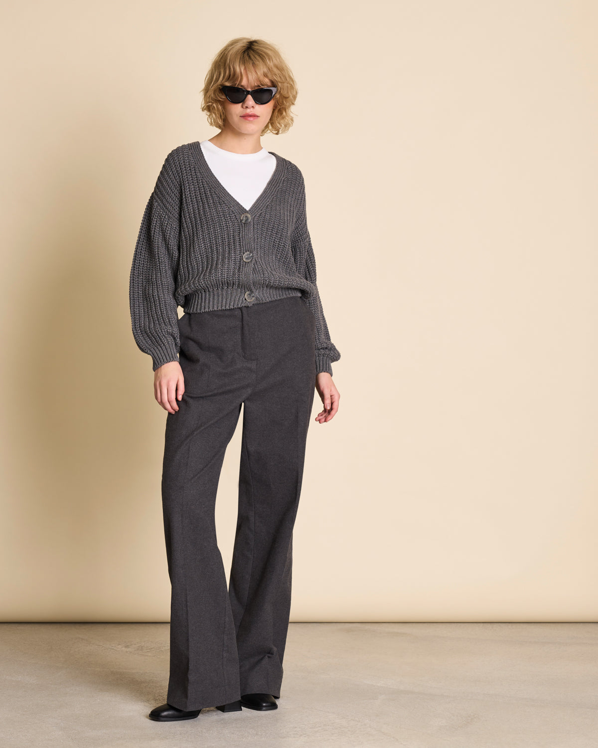 JAN|N JUNE LENA Cardigan, dark grey