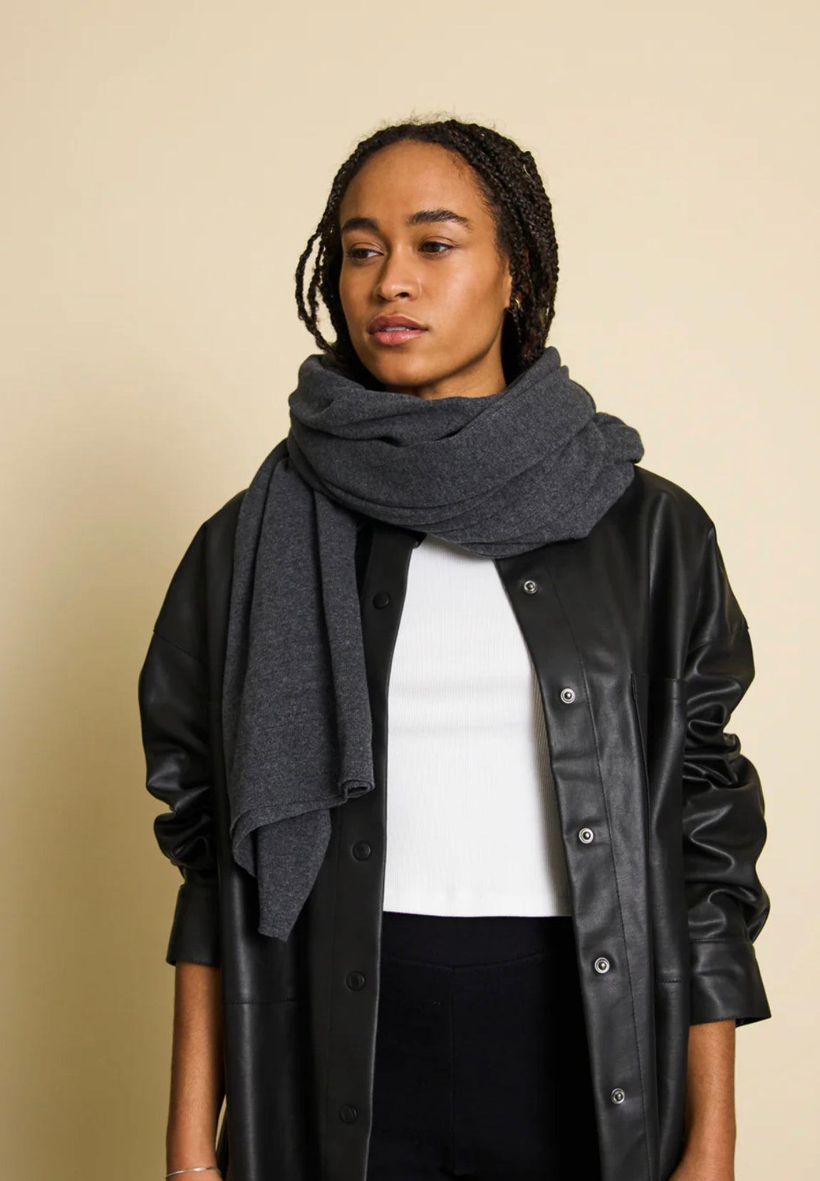 JAN|N JUNE ROSS Schal, dark grey