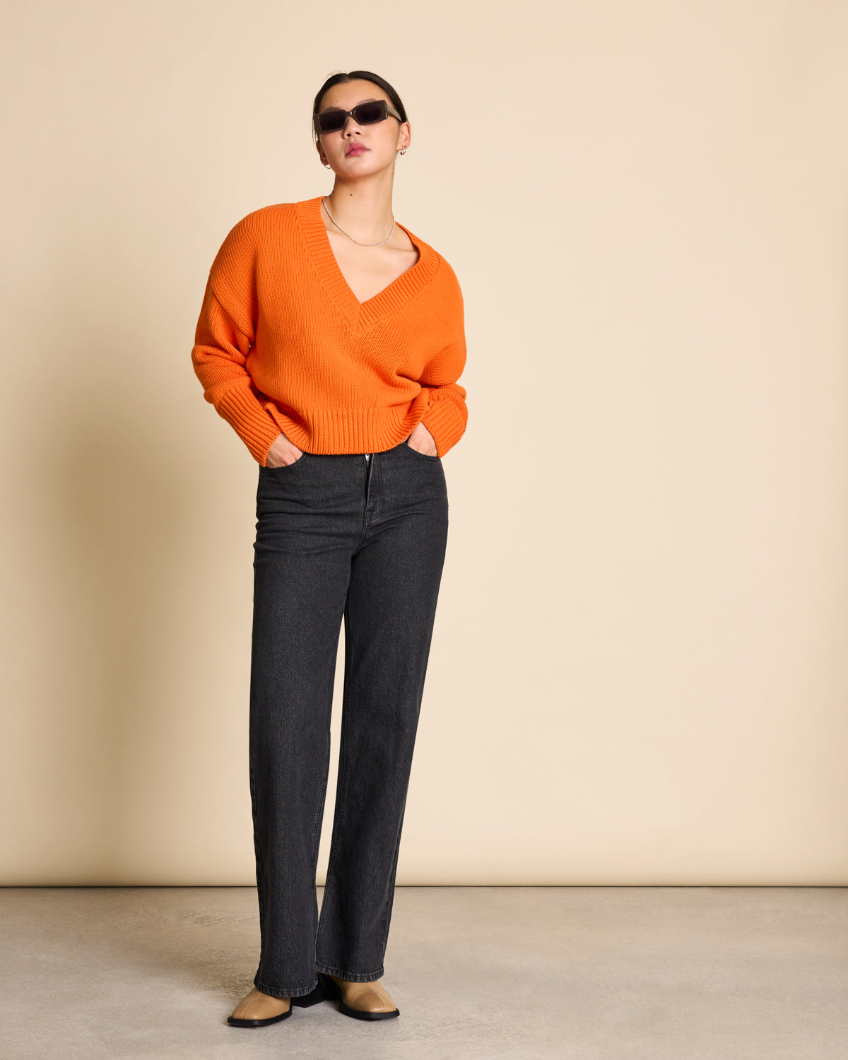 JAN|N JUNE LUZ Pullover, bright orange