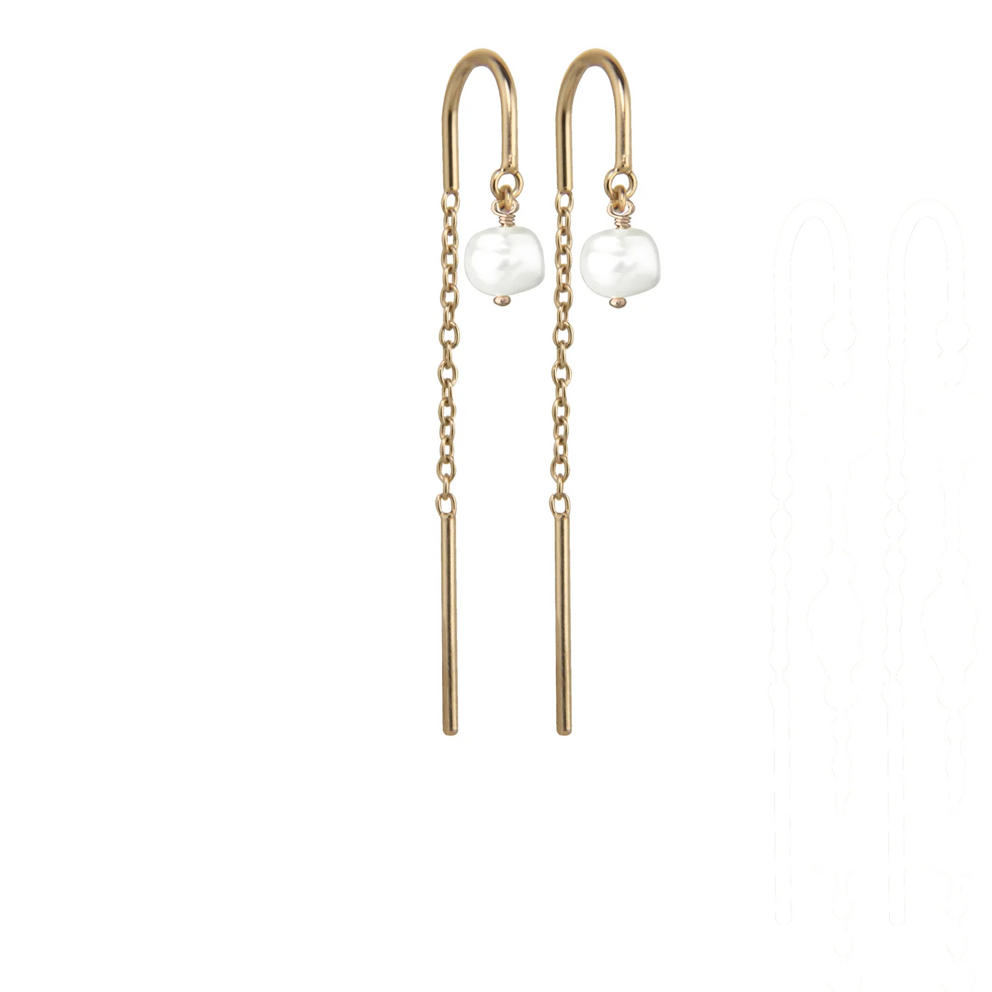 JEBERG JEWELLERY BAROQUE BABY PEARL Ohrring, gold