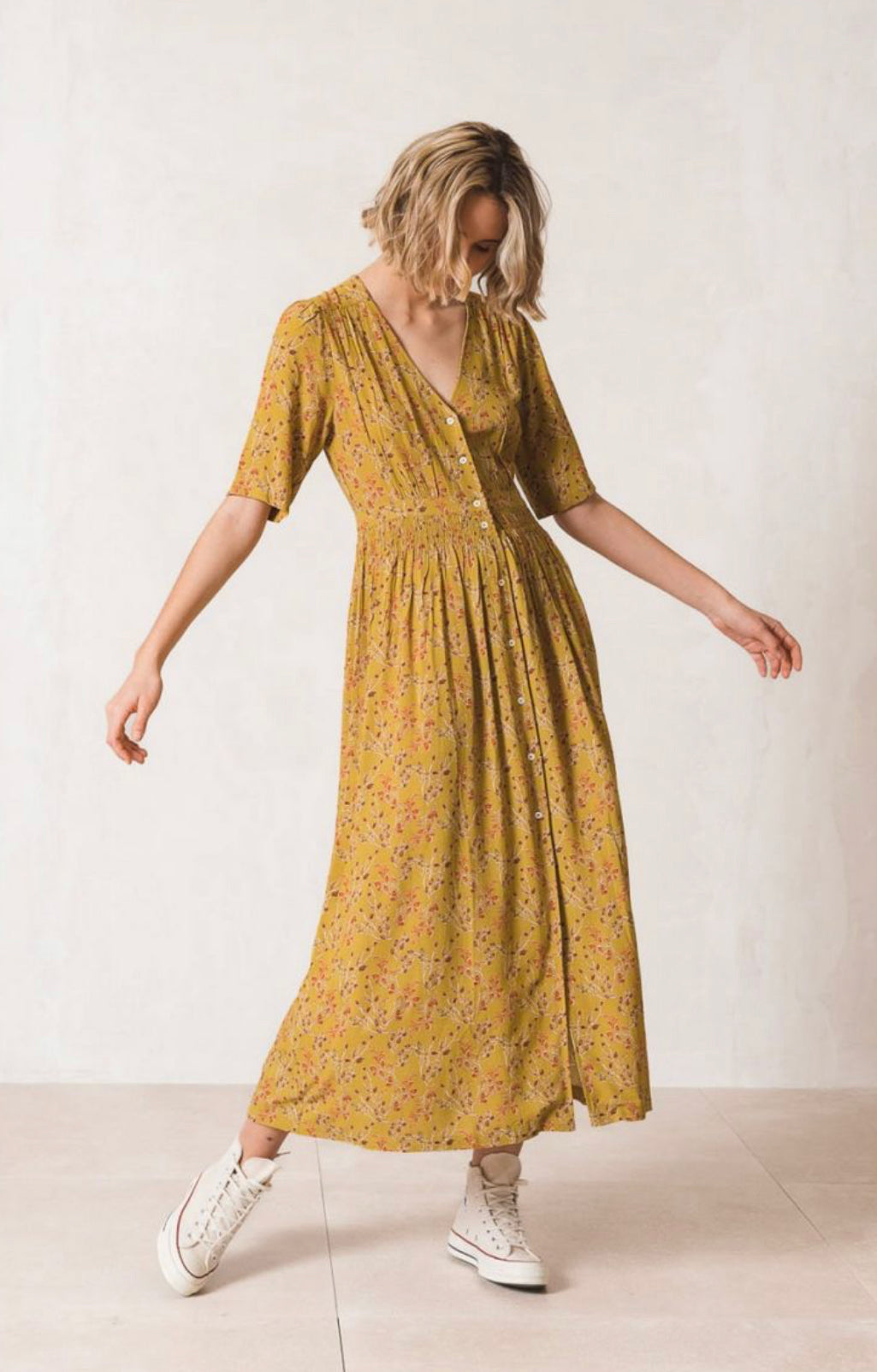 INDI&COLD Kleid, Blumenprint