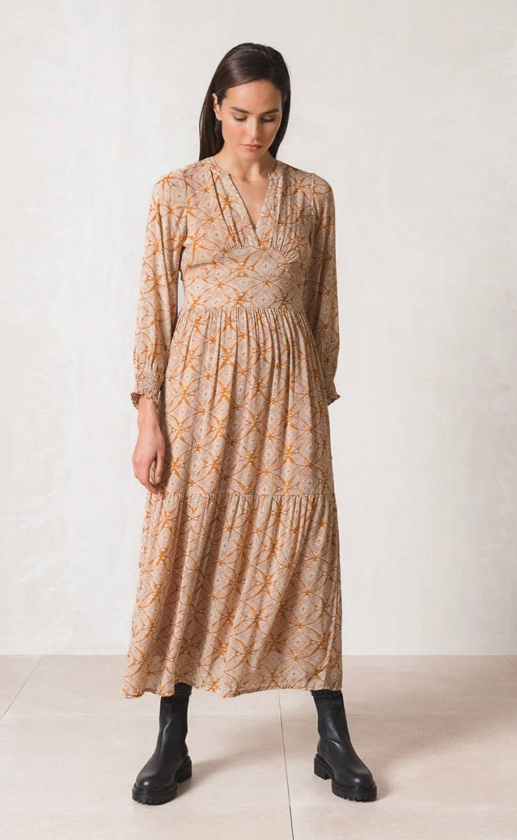 INDI&COLD ETHNIC Kleid, safran