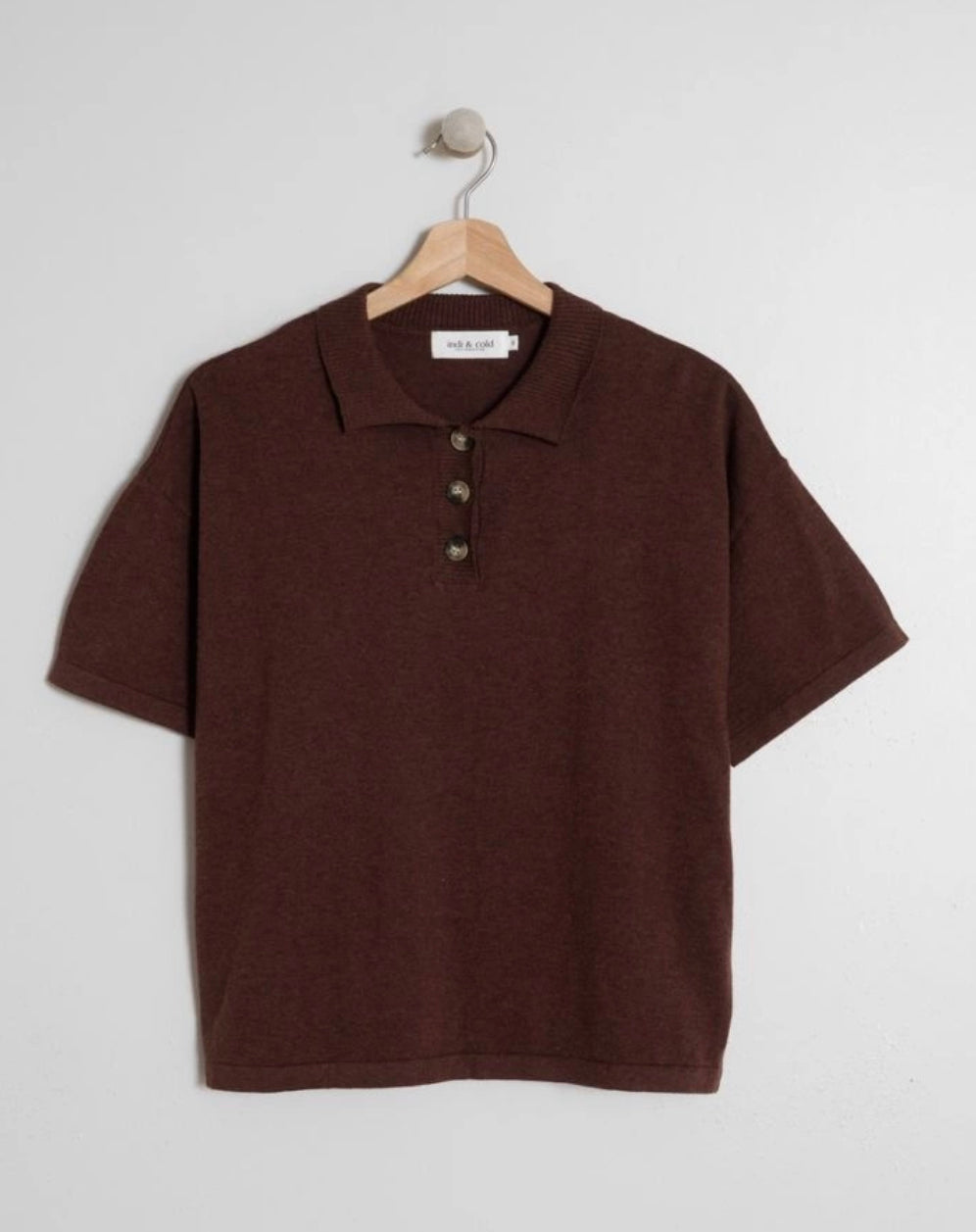 INDI&COLD POLO T-Shirt, rotbraun