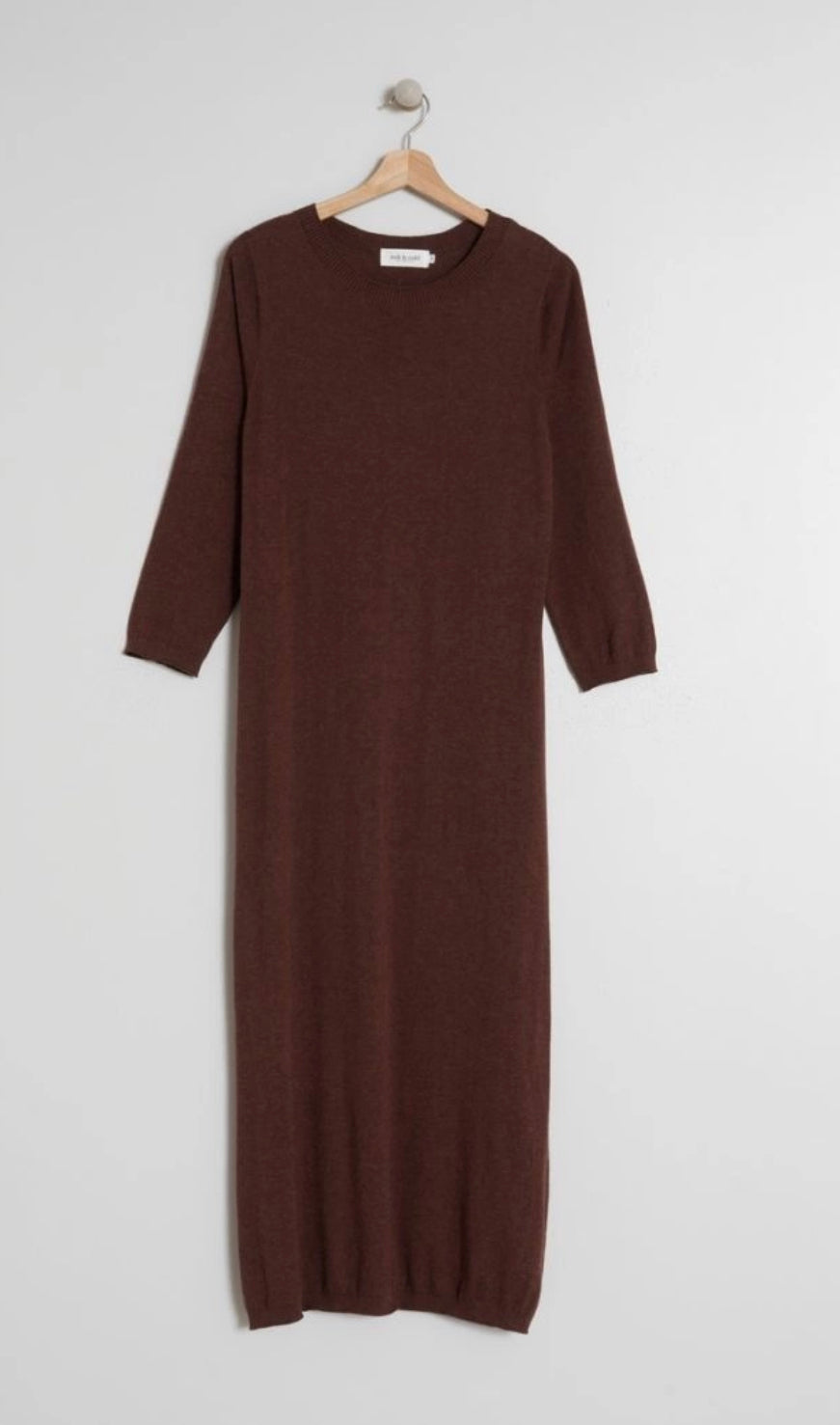 INDI&COLD Strickkleid, rotbraun