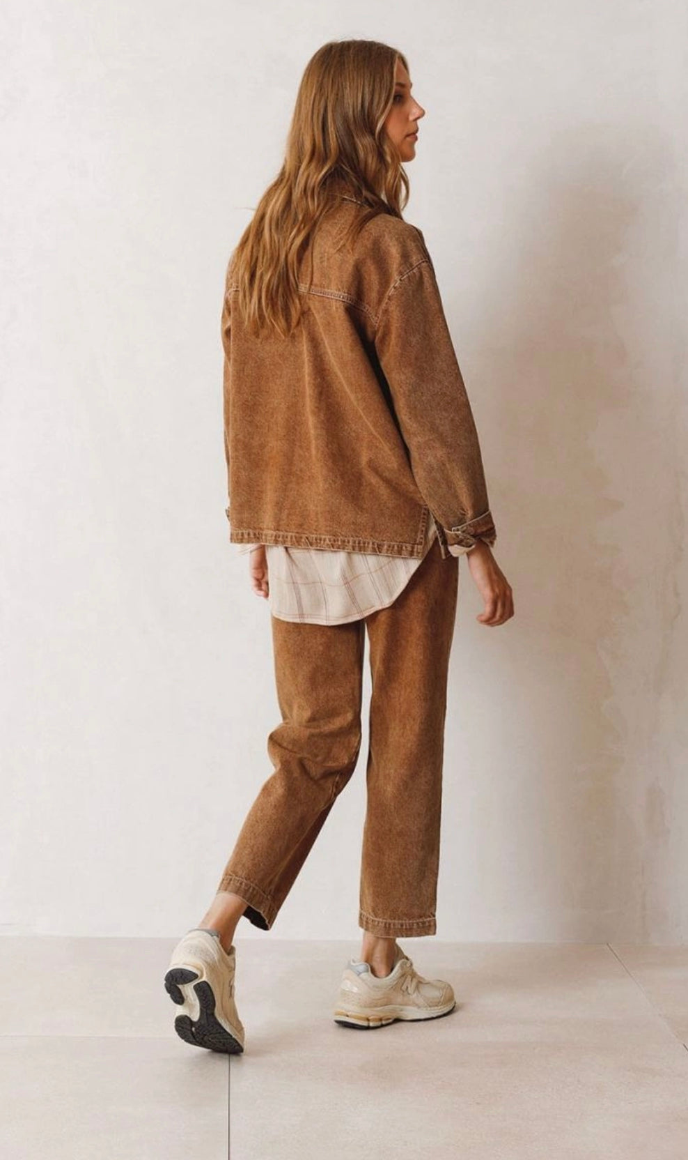 INDI&COLD Jeansjacke, washed denim brown