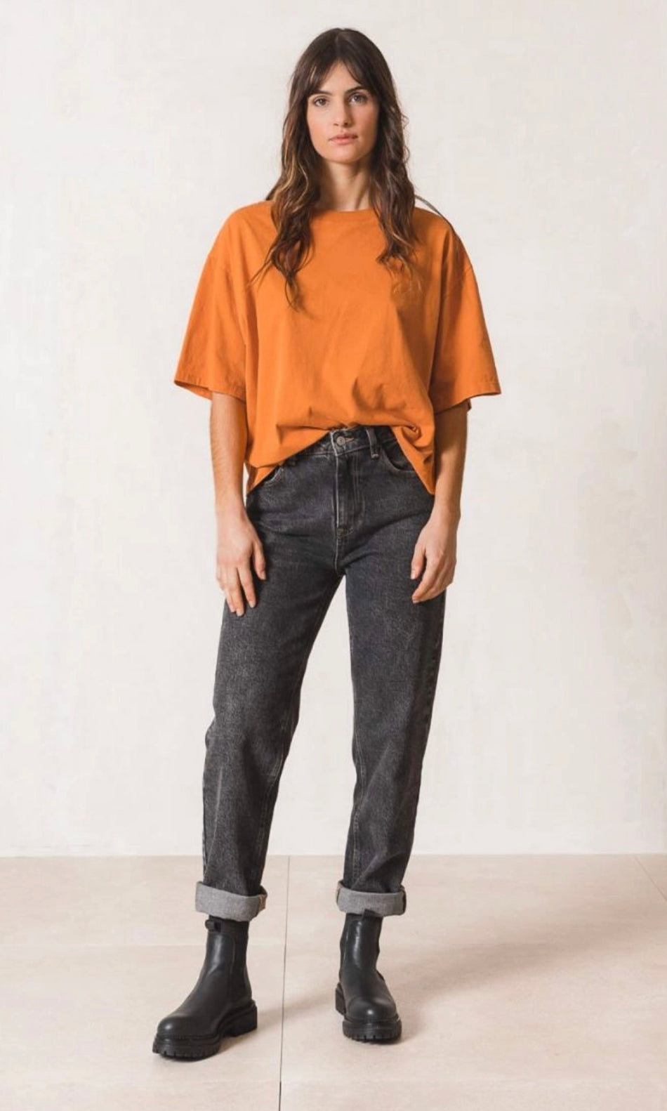 INDI&COLD BOYFRIEND T-Shirt, orange