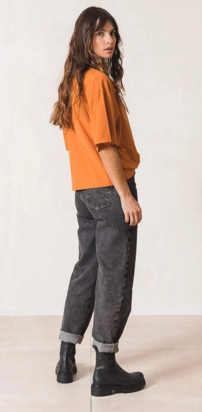 INDI&COLD BOYFRIEND T-Shirt, orange