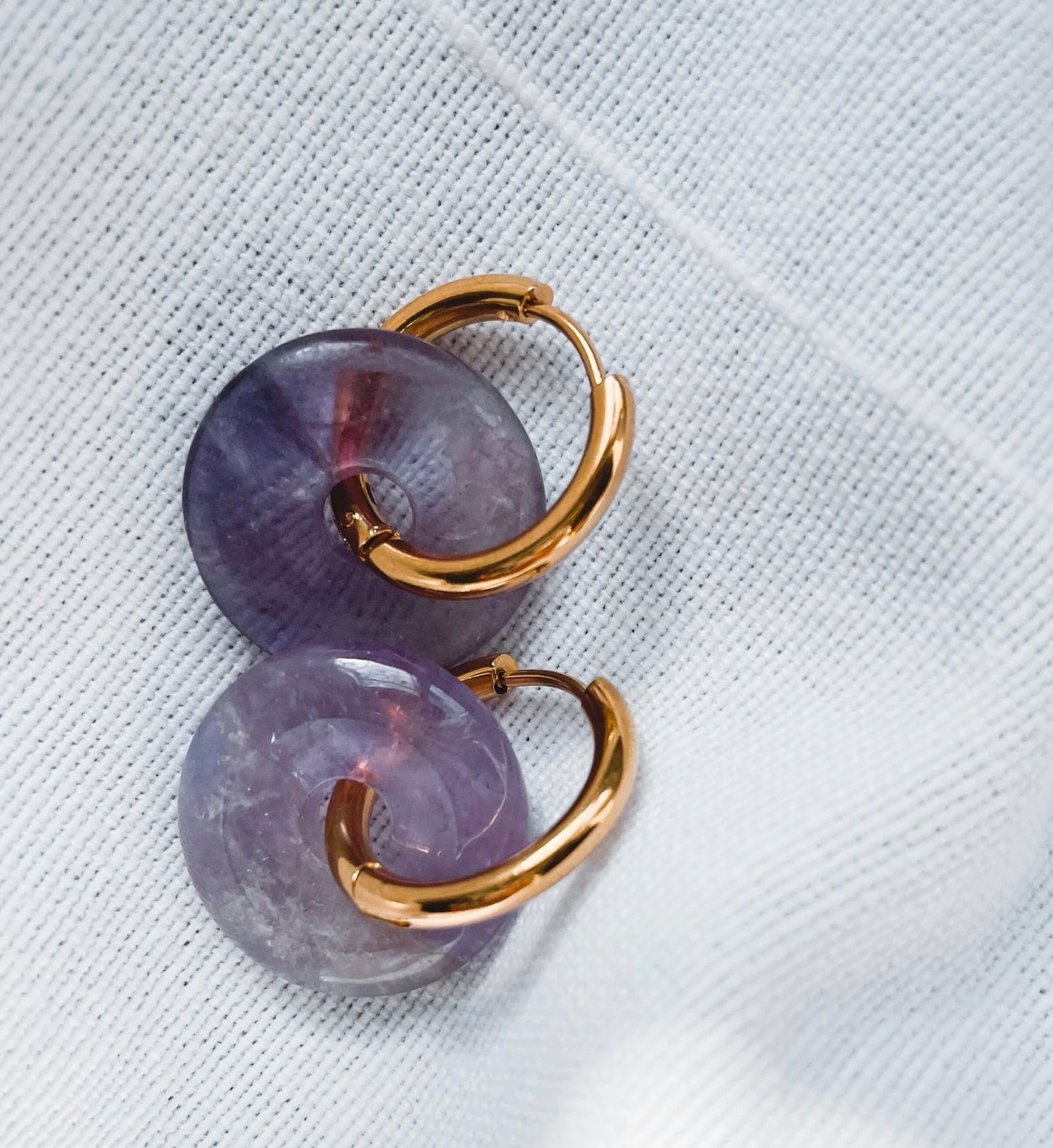 fräulein VEFFI AUREA Creolen, amethyst