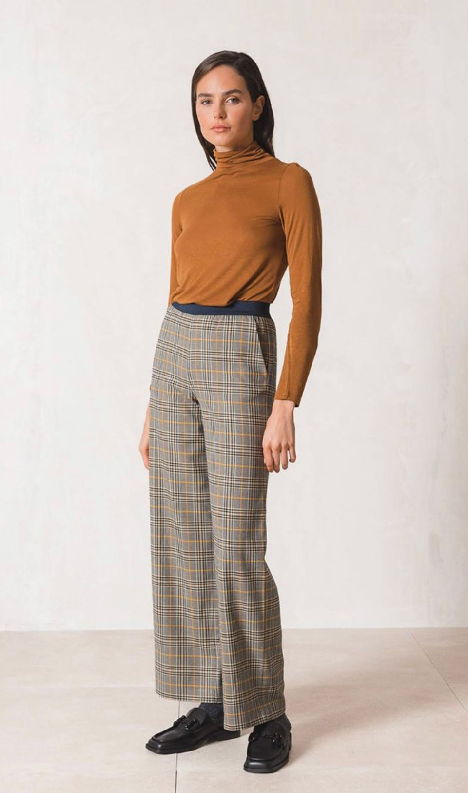 INDI&COLD Hose, gelb kariert