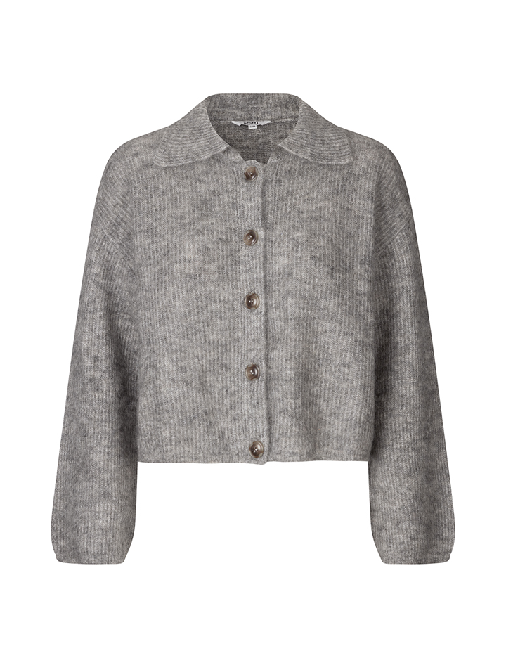 MBYM LARYA Cardigan, grau meliert