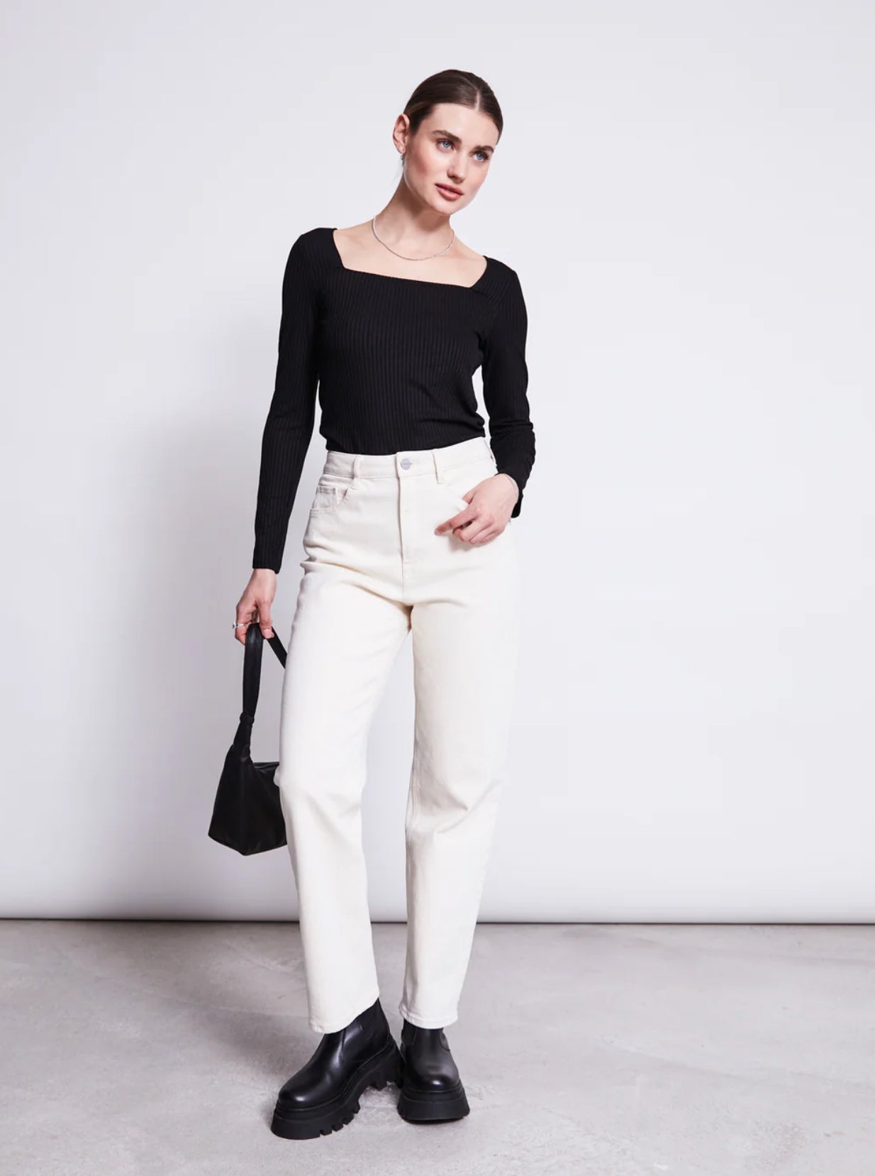 JAN|N JUNE FRIA Longsleeve, schwarz