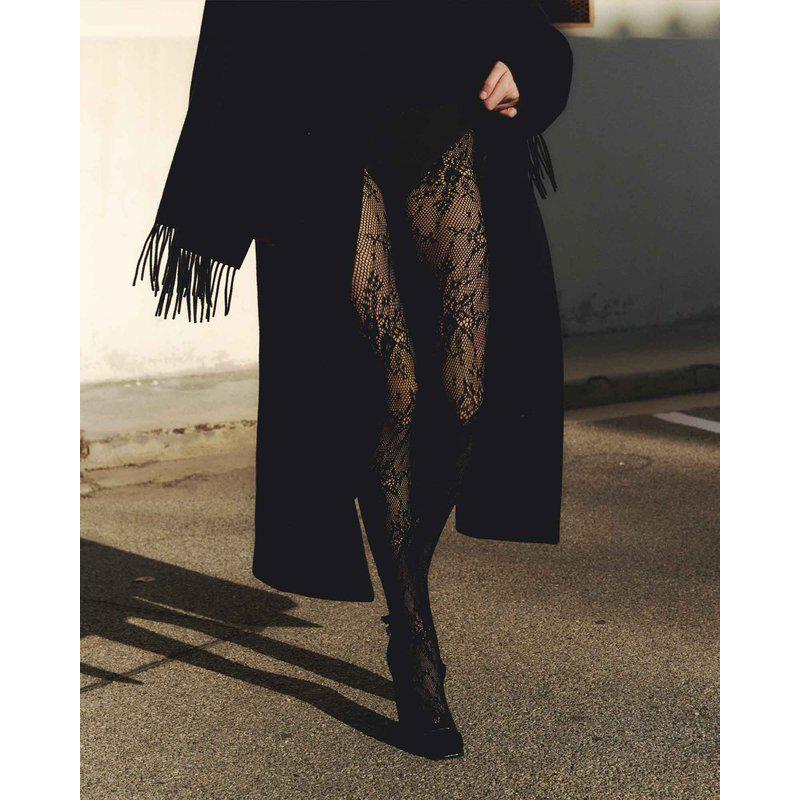 SWEDISH STOCKINGS ROSA LACE Strumpfhose, schwarz